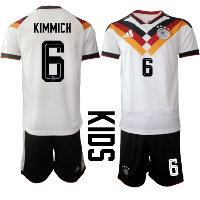 Youth 2026 World Cup National Team Germany home white #6 Soccer Jersey